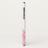 ピンクのエキゾチックな水色の花 Case-Mate iPhoneケース (裏面/左)