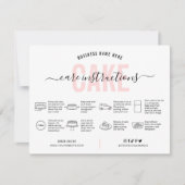 ピンクのエステティック気にケーキカードサンキューカード サンキューカード (正面)