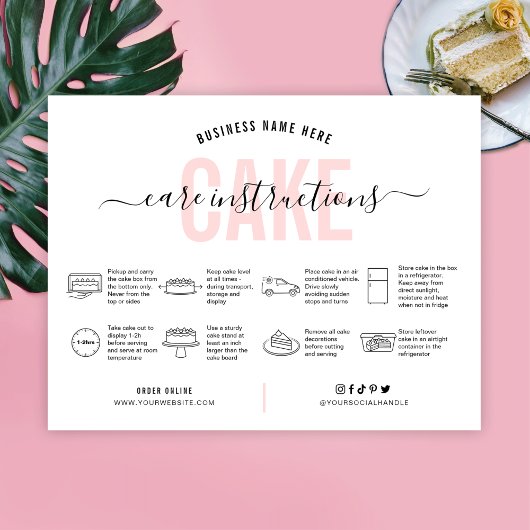 ピンクのエステティック気にケーキカードサンキューカード サンキューカード