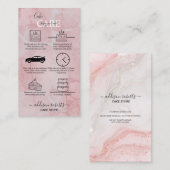 ピンクのエステティック気にケーキ名刺 名刺 (正面/裏面)