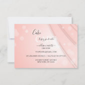 ピンクのエステティック気にケーキ サンキューカード (裏面)