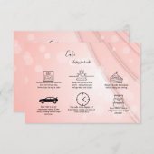 ピンクのエステティック気にケーキ サンキューカード (正面/裏面)