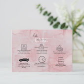 ピンクのエステティック気にケーキ サンキューカード (スタンド正面)