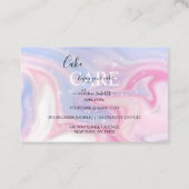 ピンクのエステティック気にケーキ 名刺 (裏面)