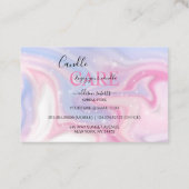 ピンクのエステティック気にロンドルスクエア名刺 名刺 (裏面)