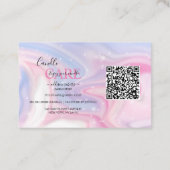 ピンクのエステティック気にロンドルスクエア名刺 名刺 (裏面)