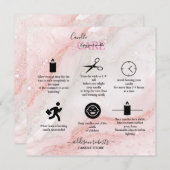 ピンクのエステティック気にロンドル サンキューカード (正面/裏面)