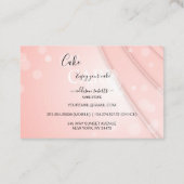 ピンクのエステ気にティックケーキスクエア名刺 名刺 (裏面)