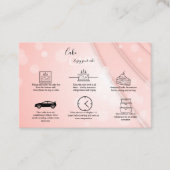ピンクのエステ気にティックケーキスクエア名刺 名刺 (正面)