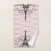 ピンクのエッフェルタオルが華やかなタオルセット バスタオルセット (ハンドタオル)