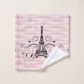 ピンクのエッフェルタオルが華やかなタオルセット バスタオルセット (ウォッシュタオル)