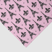 ピンクのエッフェルタワーパリパターンパーティー組織 薄葉紙 (詳細)