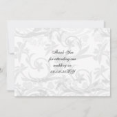 ピンクのエッフェルタワーフランスのありがとう 招待状 (裏面)