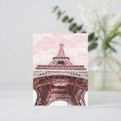 ピンクのエッフェル塔の郵便はがき ポストカード (スタンド正面)