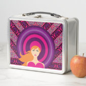 ピンクのエレガンスかわいい メタルランチボックス (インサイチュ)