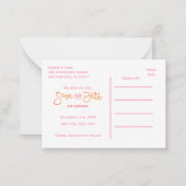 ピンクのエレガンス:冬のワンダーランド日付を保存 ノートカード (裏面)