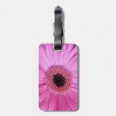 ピンクのエレガントなガーベラのデイジー ラゲッジタグ (裏面縦)