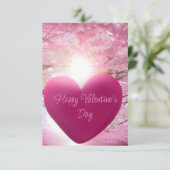 ピンクのエレガントなスクリプト | バレンタインデーのカード カード (スタンド正面)