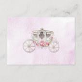 ピンクのエレガントな水彩花の馬車の詳細 エンクロージャーカード (裏面)