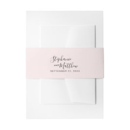 ピンクのエレガントな結婚式 招待状ベリーバンド