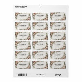 ピンクのエレガントフローラ・デザイナの差出人住所ラベル ラベル (フルシート)