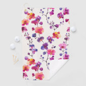 ピンクのエレガントラン模様 ゴルフタオル (インサイチュ)