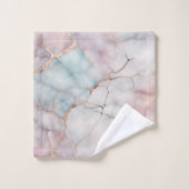 ピンクのエレガント大理石のテクスチャ バスタオルセット (ウォッシュタオル)