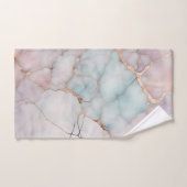 ピンクのエレガント大理石のテクスチャ バスタオルセット (ハンドタオル)