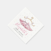 ピンクのエレガント水の色トゥットバレリーナベイビーシャワー スタンダードカクテルナプキン (角)
