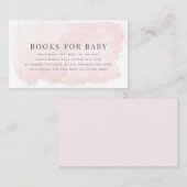 ピンクのエレガント水彩赤ちゃんシャワー予約リクエスト 名刺 (正面/裏面)