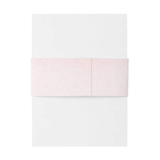 ピンクのエンボスと結婚の引用文招待状ベリー 招待状ベリーバンド (裏面例)