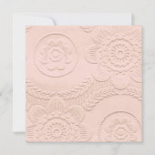ピンクのエンボスの一見のベビーシャワーの招待状 招待状 (正面)