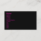 "ピンクのオアシス"の名刺 名刺 (裏面)