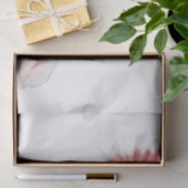 ピンクのオウム水彩画 薄葉紙 (ギフト)