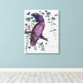 ピンクのオウム キャンバスプリント (インサイチュ (ウッドフロア))