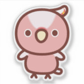 ピンクのオウム シール (正面)