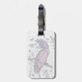 ピンクのオウム ラゲッジタグ (裏面縦)