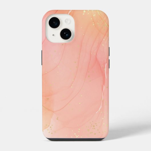 ピンクのオシャレなカスタマイズ製品 iPhoneケース (裏面)