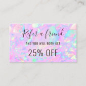 ピンクのオパール紹介名刺 名刺 (正面)