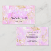 ピンクのオパール組織 名刺 (正面/裏面)