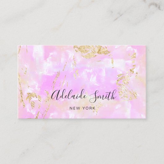 ピンクのオパール組織 名刺 (正面)