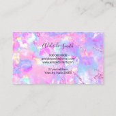 ピンクのオパール質写真アポイントメントカード 名刺 (裏面)