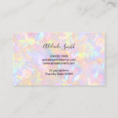 ピンクのオパール質感アポイントメントカード 名刺 (裏面)