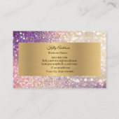 ピンクのオパール金ゴールド質感マーブル名刺 名刺 (裏面)