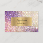 ピンクのオパール金ゴールド質感マーブル名刺 名刺 (正面)