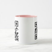ピンクのオリジナルQRコード マグカップ (中央)