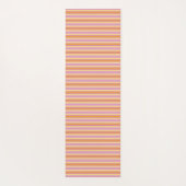 ピンクのオレンジストライプ色のA ヨガマット (裏面)