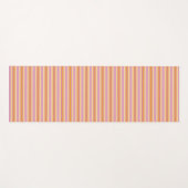 ピンクのオレンジストライプ色のA ヨガマット (正面(横))