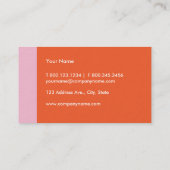 ピンクのオレンジモダン 名刺 (裏面)