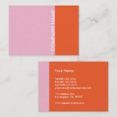 ピンクのオレンジモダン 名刺 (正面/裏面)